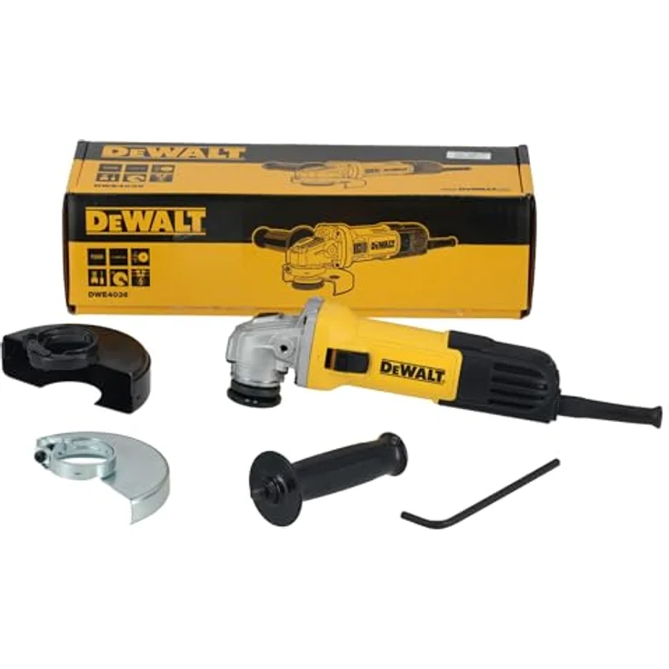 Dewalt DE 115 mm Winkelschleifer, 750 W, 11.800 U/min, kompakt und leicht mit Schutzhauben und Wiederanlauf- sowie Sekundärschutz – Bild 5
