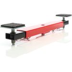 Wiltec Achstraverse Wagenheberbrücke 2000kg Querträger für Wagenheber mit Gummiauflagen, höhenverstellbar, schwarz
