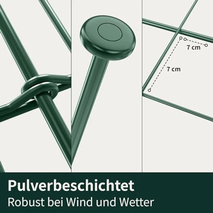 VERDOBA Teichzaun Gartenzaun Hundezaun - Flexibler Metall Gitterzaun, 5er Set in Grün, Braun oder Anthrazit – Bild 3