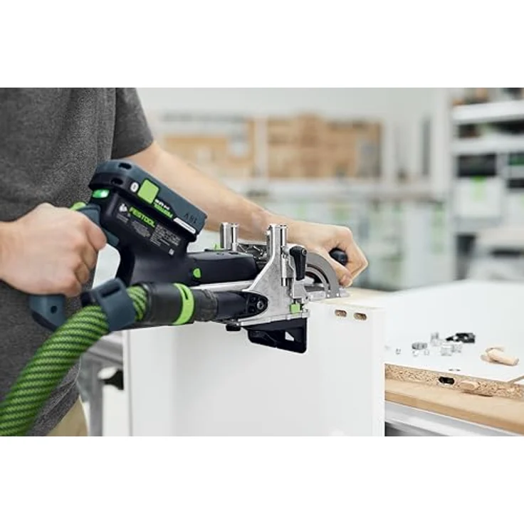 Festool DOMINO DFC 500 E-Basic, Akku-Dübelfräse mit ergonomischem Handgriff und präzisem Pendelfräsprinzip – Bild 6
