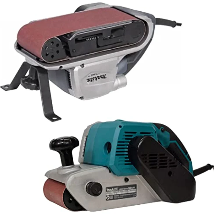 Makita M9400B Bandschleifer 100 x 610 mm, 940 W mit ergonomischem Griff und verriegelbarem Abzug – Bild 4