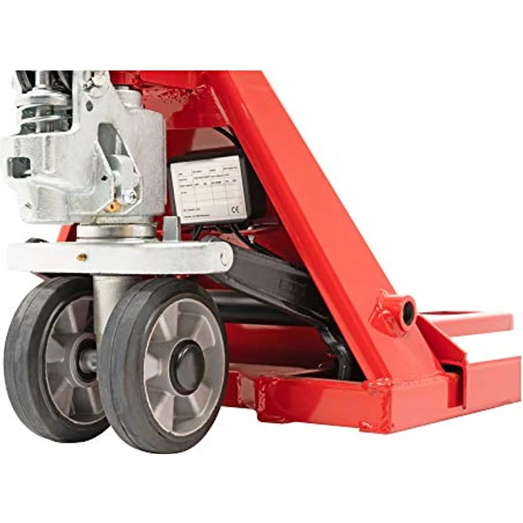 STIER Wiege-Hubwagen elektrisch mit Drucker, 2000kg Tragkraft, 1kg-Anzeigeschritte, Gabellänge 1150 mm, IP65 geschütztes Display – Bild 5