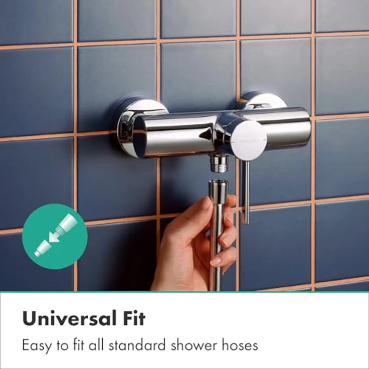 hansgrohe Zesis S, Duscharmatur Aufputz für 1 Verbraucher, Einhebelmischer mit Keramikmischsystem, Chrom – Bild 4