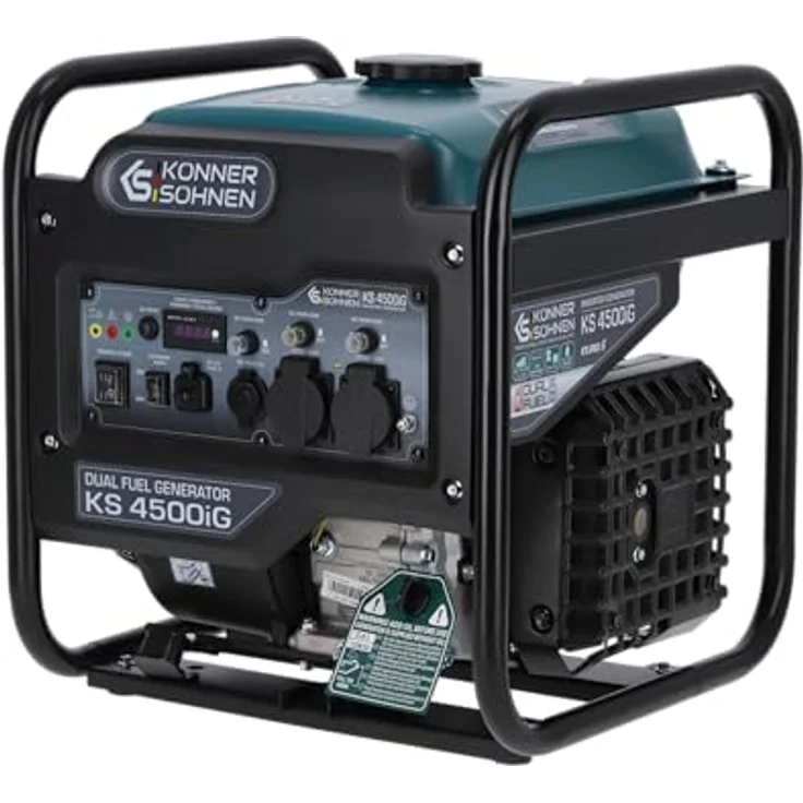 KÖNNER & SÖHNEN Stromerzeuger KS 4500iG, Hybrid Inverter 4.5kW (Benzin/LPG), Dual Fuel, Reine Sinuswelle, 13L Tank, Eco-Modus, 230V Anschlüsse – Bild 3
