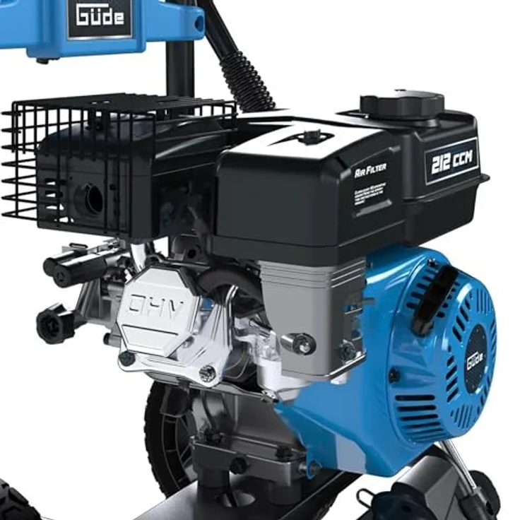 Güde Fuel 250 Benzin-Hochdruckreiniger 234 bar, 5,9 PS, mobil, 9 m Schlauch, Düsen-Set, für Baustelle & Landwirtschaft – Bild 9