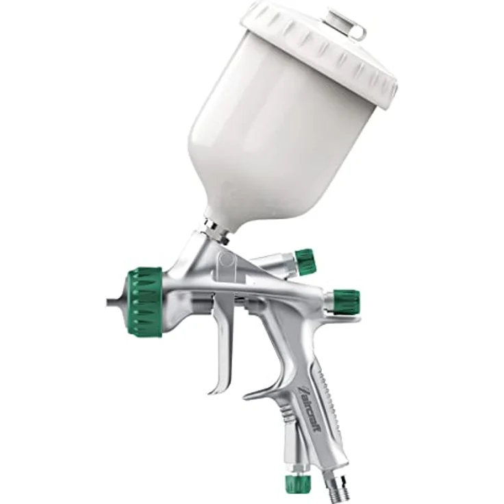 AIRCRAFT Farbspritzpistole FSP S1 HVLP, Profi-Niederdruckspritzpistole für Lacke, 400-450 l/min, 2 bar, 600 ml, Düse 1,3 mm – Bild 1