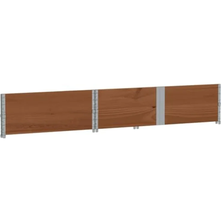 vidaXL Hochbeet Paletten-Aufsatzrahmen 150x100 Braun Massivholz Kiefer (2 Stk) – Bild 4