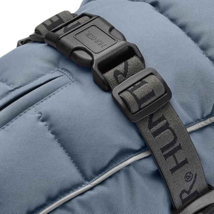 Hunter Tierbedarf Hundemantel Paxson Mops & Co. taubenblau, Steppmantel mit extra Wärme und reflektierenden Paspeln – Bild 5