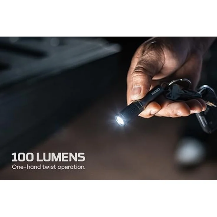 NEBO Columbo Pocket Mini Taschenlampe, 100 Lumen, 3 Lichtmodi, aus Flugzeug-Aluminium, wasserdicht, schlagfest, Schlüsselanhänger kompatibel – Bild 2