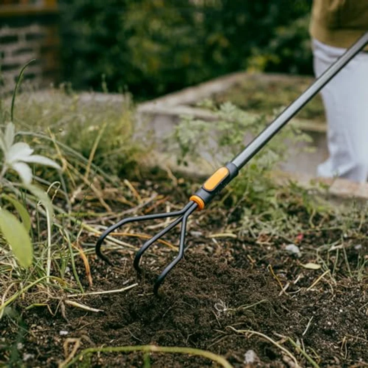 Fiskars OneClick Grubber 1080684, 130 mm QuikFit™ mit drei Zinken aus Karbonstahl für optimale Bodenvorbereitung – Bild 5