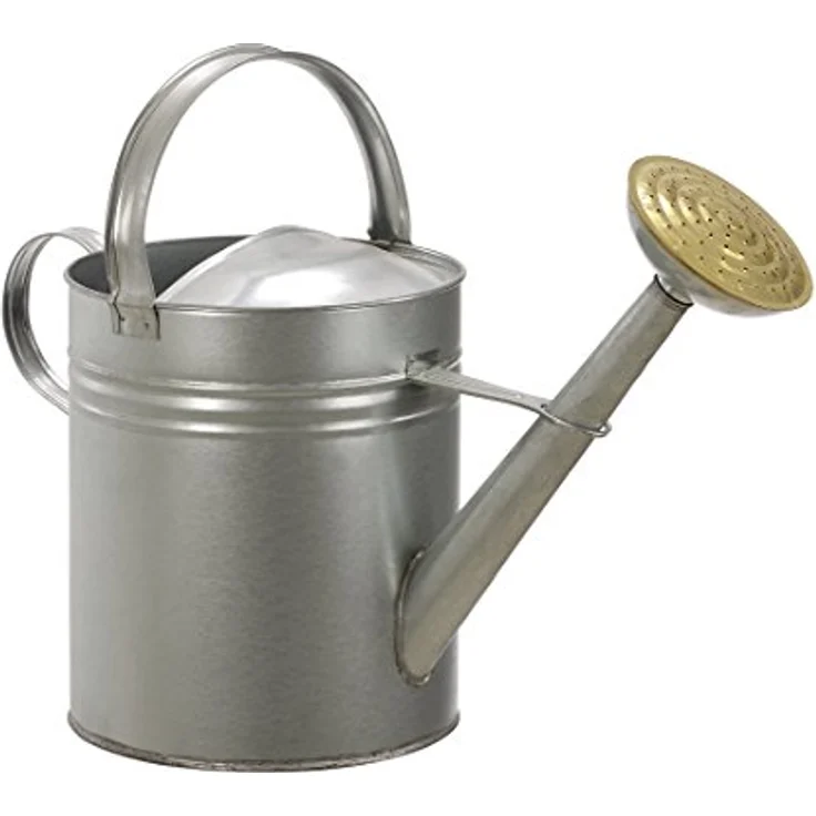 Dehner Gießkanne nostalgisch, 9 l, ca. 50 x 39 x 22 cm, verzinkt, silber – Bild 2