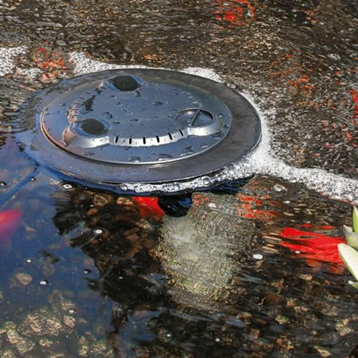 Esotec Power Float 1000, Solar Teichbelüfter Einzelpumpe, 1000l/h, 18 V/DC, IP68, Ersatzpumpe für Gartenteich, wetterfest, 101855 – Bild 4