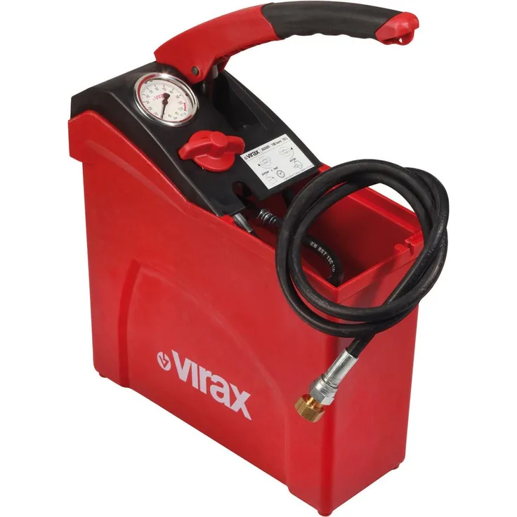 Virax Handprüfpumpe 100Bar 10L, wasserfeste Wasserpumpe mit Anti-Kalk-System und präzisem Druckmesser