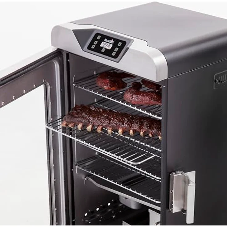 Char-Broil Digital Smoker 2.0, elektrischer Räucherofen mit doppelwandiger Isolierung, Temperaturregelung 37°C bis 135°C, Auto-Abschaltung, 4 verstellbare Roste – Bild 5
