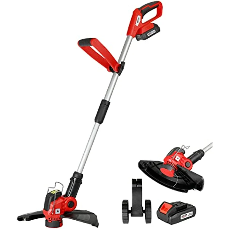 WALTER 3-in-1 Akku-Rasentrimmer 20 V, Rasenkantenschneider mit Einer Schnittbreite von 30 cm, flexibel Einstellbarer Schnittwinkel, Verstellbarer Zusatzhandgriff, Leerlaufdrehzahl 8000 min-1 - Preisvergleich – Bild 1