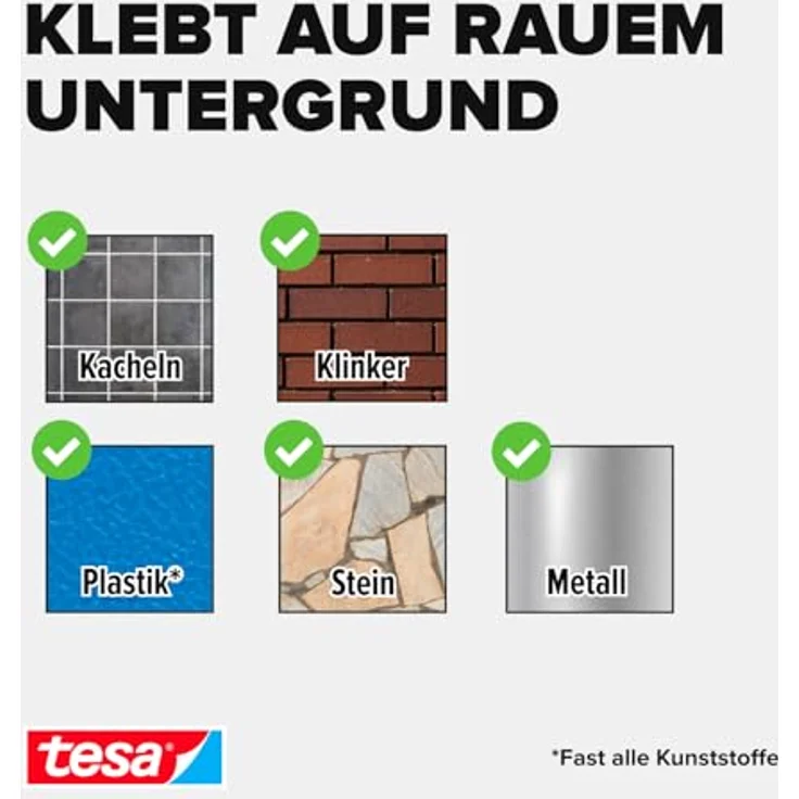 tesa Powerbond Outdoor (Doppelseitiges Montageband für den Außenbereich, Wasserfestes, starkes, UV,beständiges Klebeband, 5 m x 19 mm) - Preisvergleich – Bild 5