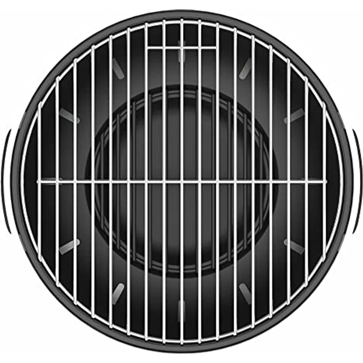 BergHOFF Tischgrill klein - Holzkohlegril mit einstellbare Aktivbelüftung & Trageband - Red Dot Design Award - Schwarz & Weiß - 35x35x22 cm – Bild 5