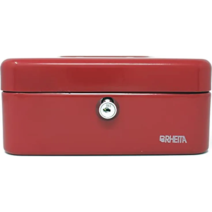 Rheita 751-3RT Geldkassette aus Metall mit Kunststoffeinsatz, rot,rot