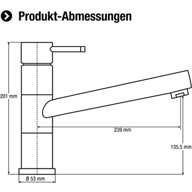 CORNAT Spültischarmatur "Zelina", Hochdruck-Armatur mit hochwertigem Messingkörper und Edelstahllook, 360° schwenkbarer Auslauf, leichtgängiger Bedienhebel, Wasser- und Geräuschreduzierung – Bild 2