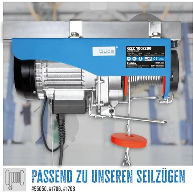 Güde Schwenkarm 1200, Tragkraft 600 kg, Schwenkarm mit 1100 mm Auszugs Länge für flexible Hebearbeiten – Bild 3