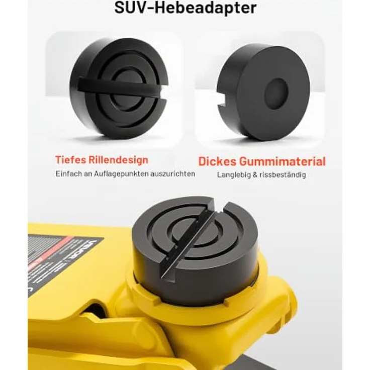 VEVOR Hydraulischer Rangierwagenheber 3 t, Stahl, mit Doppelkolben-Schnellhubpumpe, 75-500 mm Hubbereich – Bild 4