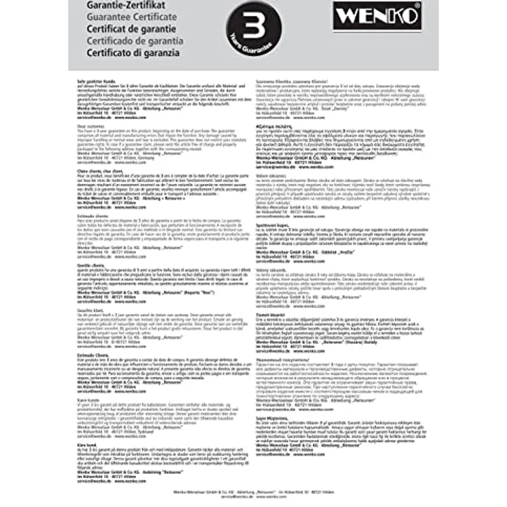 WENKO Brauseset Young, Duschstange 66 cm aus Edelstahl gebürstet, Duschkopf mit 3 Funktionen, Duschschlauch 150 cm, für Durchlauferhitzer geeignet, Universalanschluss ½“, Silber matt – Bild 4