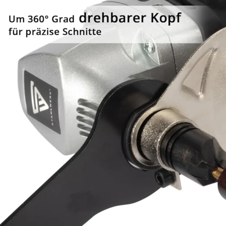 Stahlwerk Blechknabber BK-600 ST, Elektroblechschere mit 600W, 2.000 U/min und Schnitttiefe bis 2,5mm – Bild 4