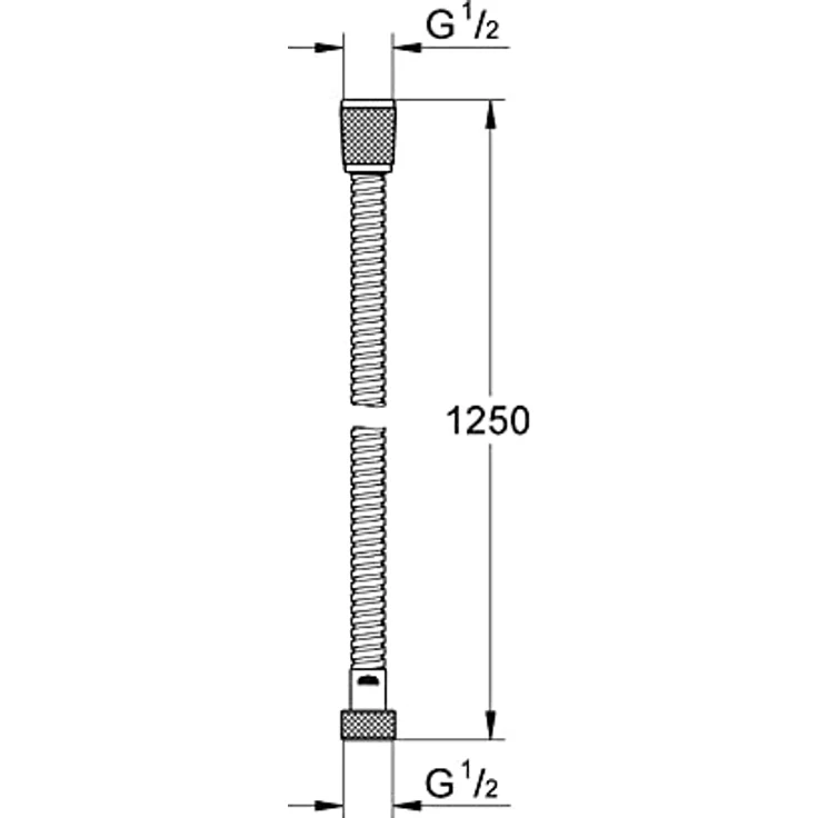 GROHE VitalioFlex Metal - Metallbrauseschlauch (1250 mm, verstärkte Ausführung, hitzebeständig, knickfest), chrom, 22106000 – Bild 2