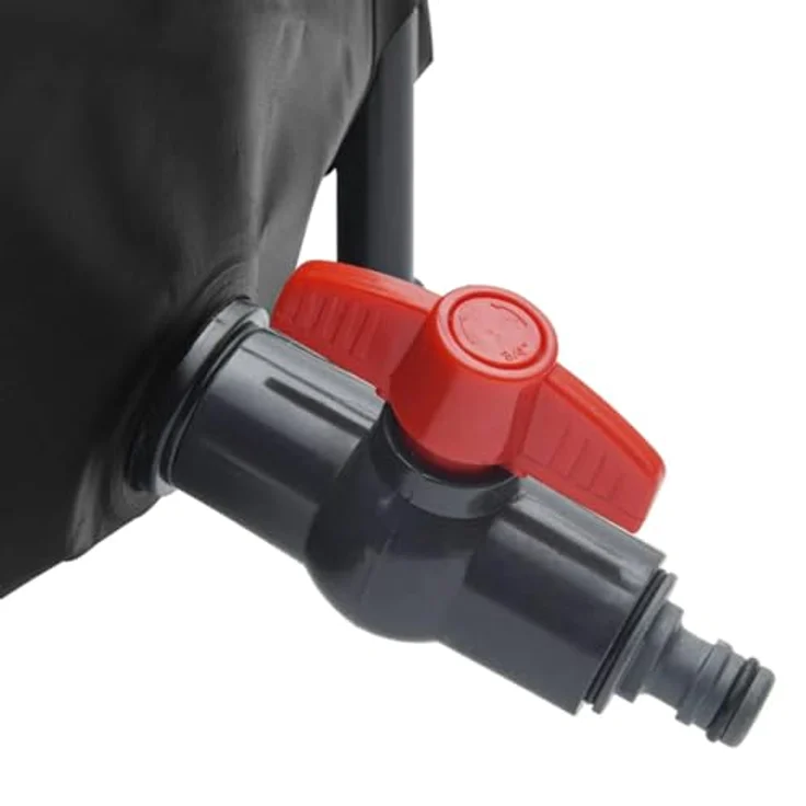 vidaXL Bewässerungssystem Wassertank, faltbar 750 L PVC mit Wasserhahn, schwarz – Bild 7