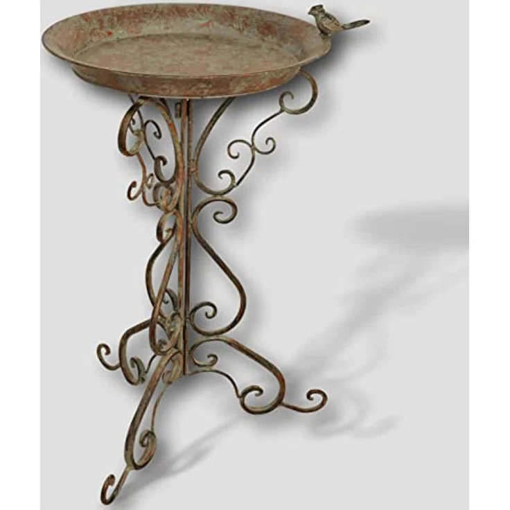 aubaho Vogeltränke Vogelbad Garten Vogelbecken Vogel Tränke Metall 75cm Futterplatz – Bild 5