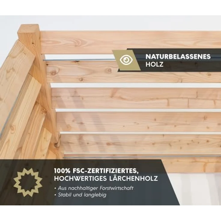 Westmann Westmann Komposter Lärche Holzkomposter Kompostkiste 130x100x80 cm – Bild 3