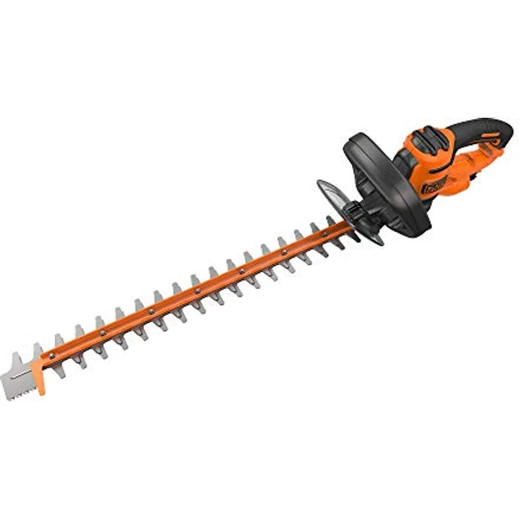 Black+Decker Elektro-Heckenschere (550W, 60 cm Schwertlänge, 25 mm Schnittstärke, Bügel-Zweithandgriff und transparentem Handschutz, für große Hecken) – Bild 2