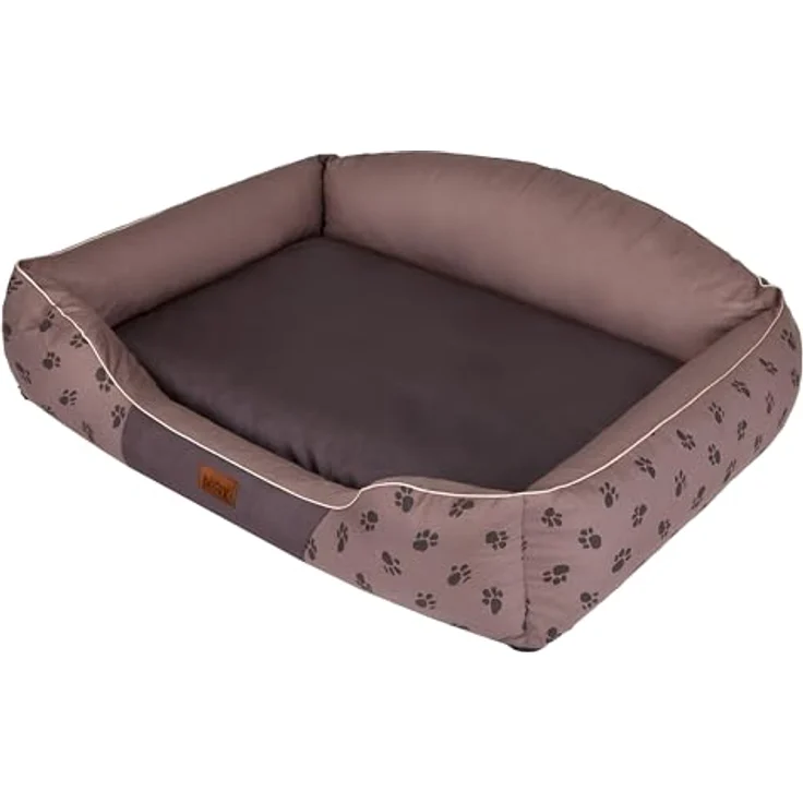 DOGGY HobbyDog Hundesofa mit Pfoten, King 84 x 65 cm, Hellbraun, Strapazierfähiges Nylon-Gewebe, Schmutz- und fleckenabweisend – Bild 1