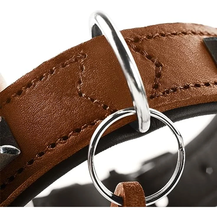 Hunter Hunde-Halsband Larvik cognac-schwarz S-M – Bild 4