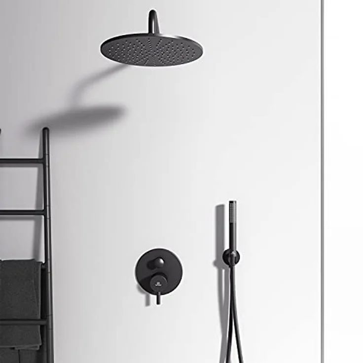 Ideal Standard Ceraline UP-Badewannenarmatur, Schwarz Matt, Rund, mit Click-Kartusche und Heißwassertemperaturbegrenzer – Bild 5