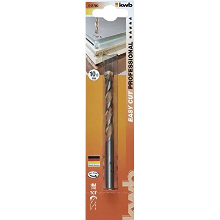 kwb Easy-cut All-Bohrer 10,0 mm, Hartmetallbohrer mit Wolfram-Titan-Spitze, kupfer blank – Bild 2