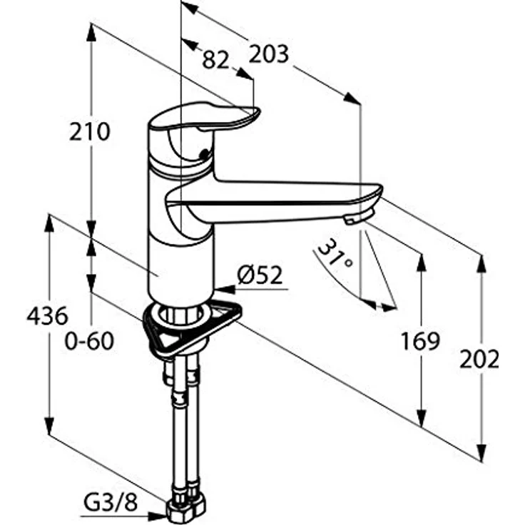 Kludi 325740575 Objekta Spültisch- Einhandmischer DN 15, Chrom – Bild 2