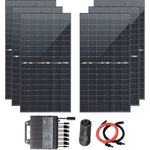 Campergold Balkonkraftwerk 2640W/3000W Bifazial Komplett-Steckdose, 3000,00 W, (6x 500W Bifaziale Solarmodule, mit TSUN 3000W WiFi Wechselrichter), Smart Mini PV Anlage, Schwarz