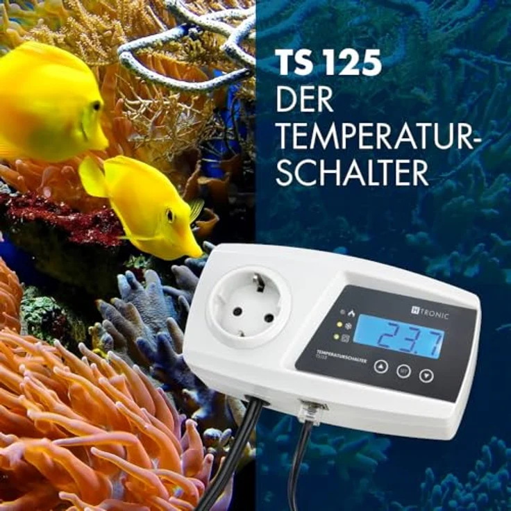 H-Tronic Temperaturschalter TS 125, programmierbares Thermostat mit Temperaturregelung von -55 °C bis +125 °C, Heiz- und Kühlbetrieb, 3000 W, inkl. 2 m Temperatursensor – Bild 5