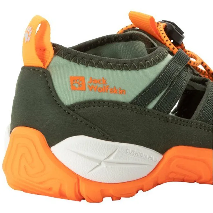 Jack Wolfskin VILLI SANDAL K Sandale, Kindersicherheitssandale in geschlossenem Design, Schwarz