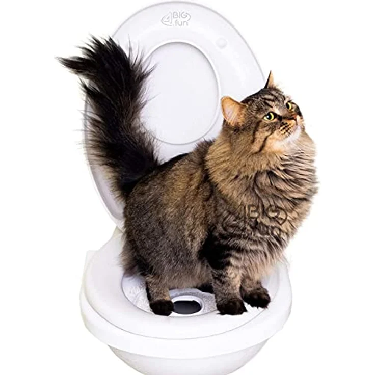 4BIG.fun Katzen WC-Sitz Toiletten Training System Katzentoilette Katzenklo Toilettensitz Trainingssystem zum eingewöhnen Ihrer Katze an das WC – Bild 4