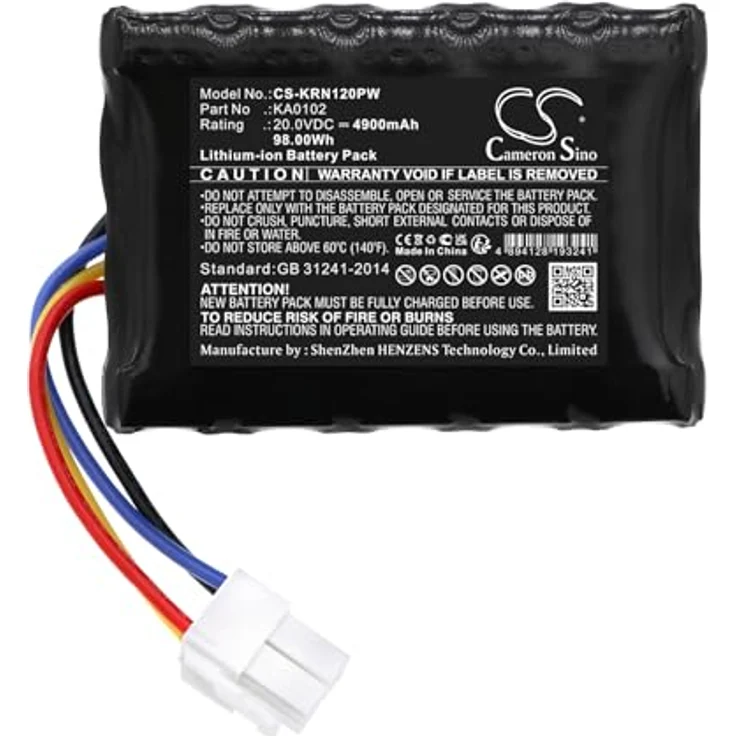 TCTK akkus Kompatibel mit [Kress] KR110, KR111, KR112, KR113, KR120E, KR121, KR121E, KR122, KR122E, KR123E, KR160E, KR160E.A, KR161E, KR171E, KR172, KR172E, KR173, Mission RTKn 1000, Mission RTKn 150 - 20V Werkzeugakku mit 4900mAh Kapazität, passend für verschiedene Modelle der [Kress] und Mission RTKn Serie (blau) – Bild 3