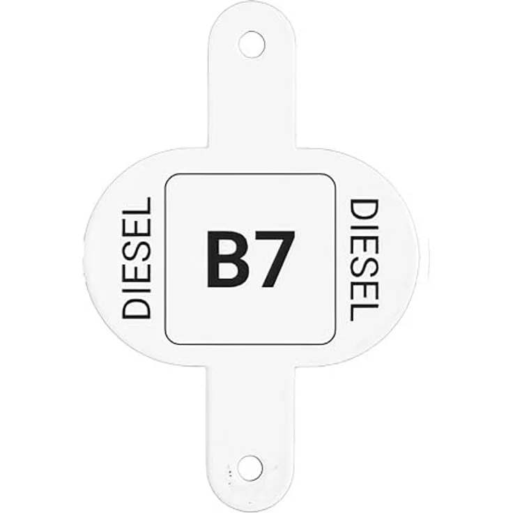 BW Benzinkanister Clip für Kraftstoffkennzeichnung, Metall, mit Kennzeichnung Diesel B7, weiß, für 5L, 10L und 20L Kanister, Made in Europe – Bild 5