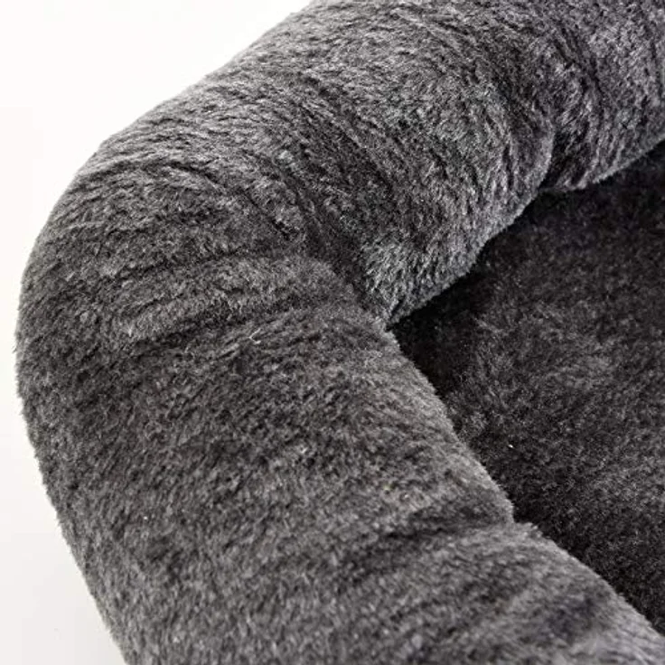 CanadianCat Company | LOVESEAT Katzen Fensterliege - Hängebett für Katzen mit weicher Polsterung für die Fensterbank - einfache Befestigung | anthrazit | 55 x 47 x 7 cm – Bild 2