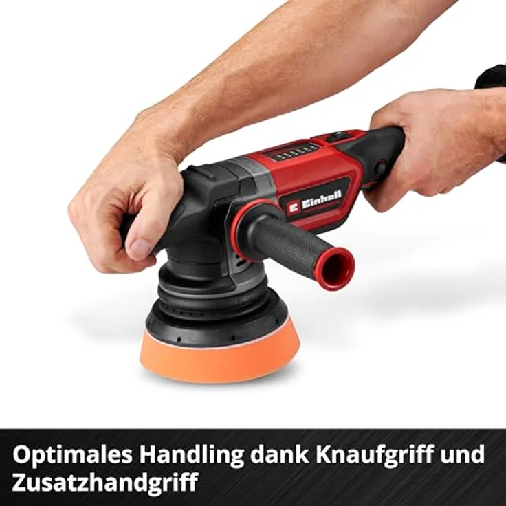 Einhell Akku-Poliermaschine CP-EP 18/125 Li BL-Solo, Brushless Motor, elektronisch einstellbare Drehzahl, Ø 125 mm Polierteller, ohne Akku und Ladegerät – Bild 8