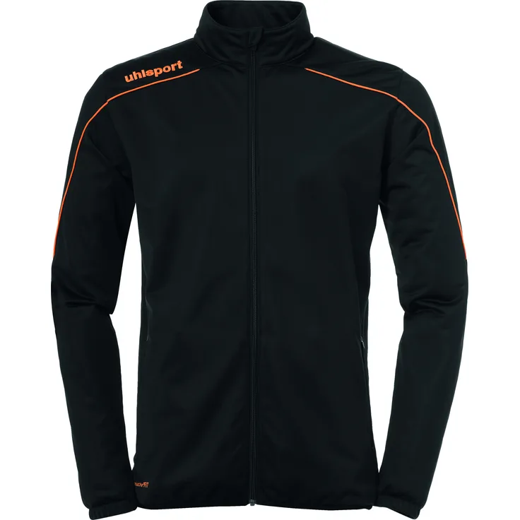 Uhlsport STREAM 23 CLASSIC JACKE M schwarz/fluo grün, Trainingsjacke mit elastischen Einsätzen