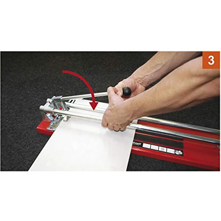 Holtmann GmbH JOKOSIT BASIC CUT 158 W Fliesenschneidmaschine mit HM-Rad, verstellbarer Anschlagwinkel 0-90°, rot lackierte Stahlblechbodenplatte – Bild 3