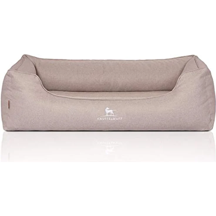 Knuffelwuff Orthopädisches Hundebett Luisa Hundekorb Hundesofa Hundekissen Hundekörbchen waschbar Beige XL 105 x 75cm – Bild 2