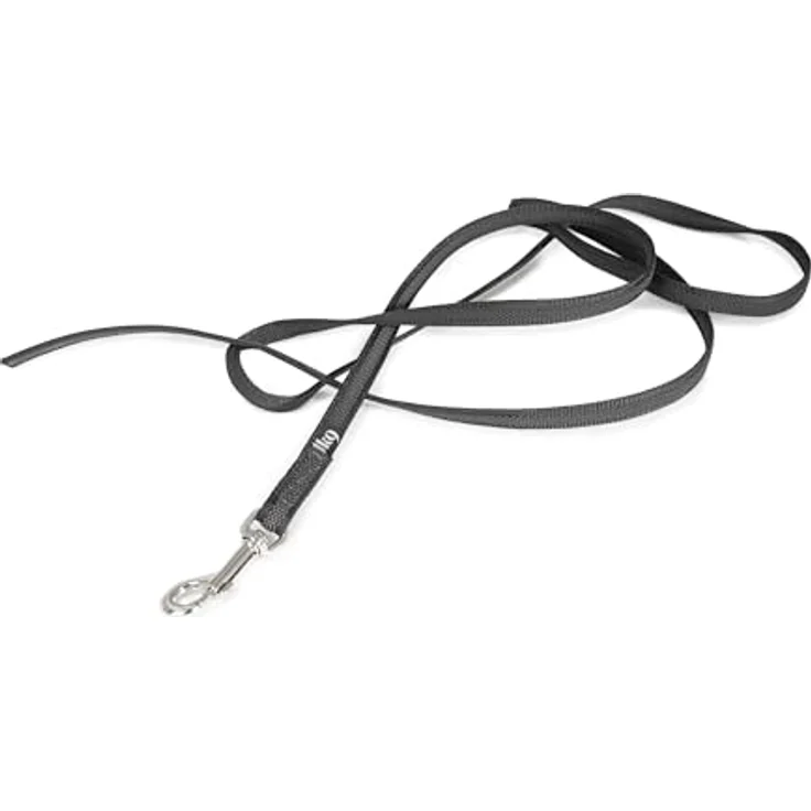 JULIUS K-9 IDC Color & Gray gumierte Leine, strapazierfähiger Textilstoff, 2 m Schwarz-Grau – Bild 2
