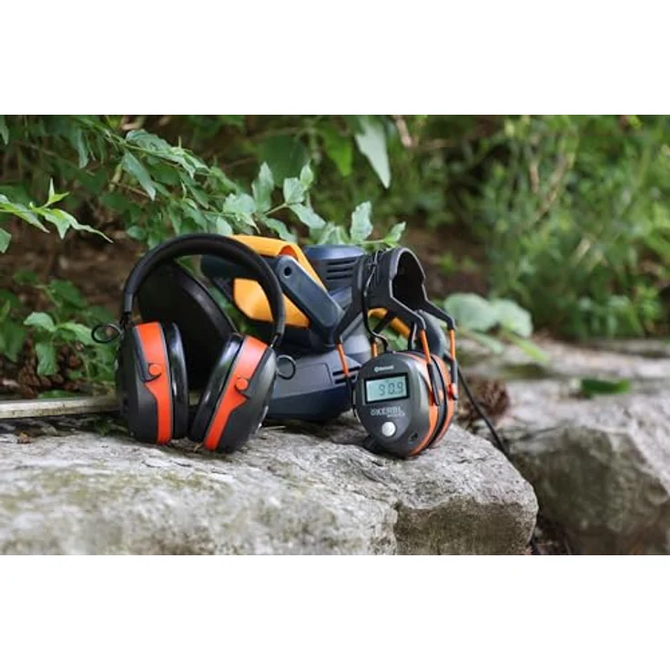 Kerbl Kapselgehörschutz Multimedia Gehörschützer mit Radio- und Bluetooth-Funktion, 29 dB Dämmwert, schwarz/orange – Bild 5